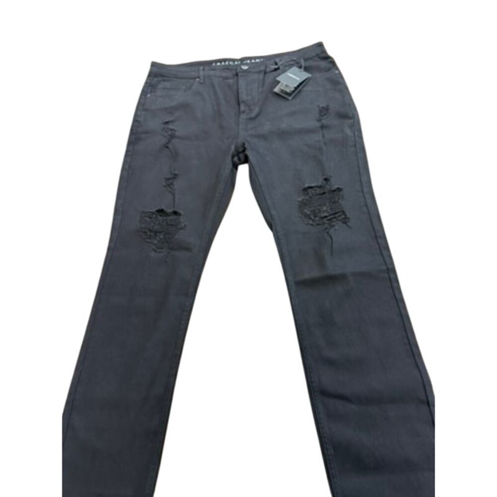 NWT!! "ABSECAI"‎ SZ 34 Distressed Straight/Skinny Jean Skateboarder Stretch Mens